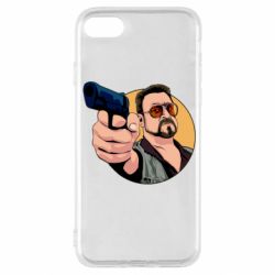 Чехол для iPhone SE 2020 Лебовски с пушкой - PrintSalon