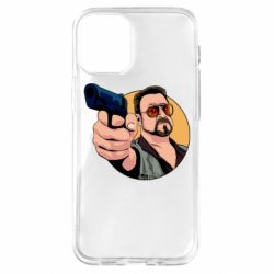 Чехол для iPhone 12 mini Лебовски с пушкой - PrintSalon