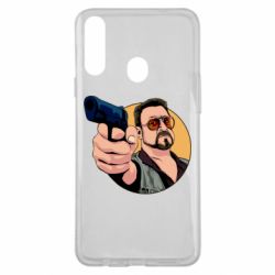 Чехол для Samsung A20s Лебовски с пушкой - PrintSalon
