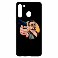 Чехол для Samsung A21 Лебовски с пушкой - PrintSalon