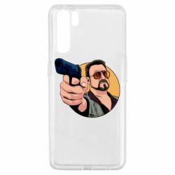 Чехол для Oppo A91/Reno3 Лебовски с пушкой - PrintSalon