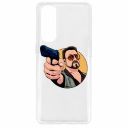 Чехол для Oppo Reno 4 Pro Лебовски с пушкой - PrintSalon