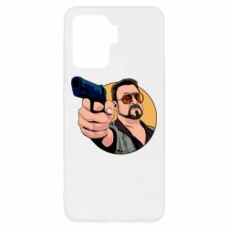 Чехол для Oppo Reno 5 Lite Лебовски с пушкой - PrintSalon