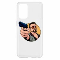 Чехол для Oppo Reno 5 4G Лебовски с пушкой - PrintSalon