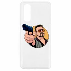 Чехол для Oppo Find X2 Лебовски с пушкой - PrintSalon