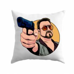 Подушка Лебовски с пушкой - PrintSalon