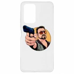 Чехол для Xiaomi Redmi Note 10 Pro Лебовски с пушкой - PrintSalon