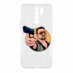 Чехол для Xiaomi Redmi 9 Лебовски с пушкой - PrintSalon