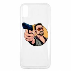 Чехол для Xiaomi Redmi 9a Лебовски с пушкой - PrintSalon