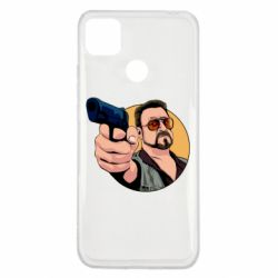 Чехол для Xiaomi Redmi 9c Лебовски с пушкой - PrintSalon