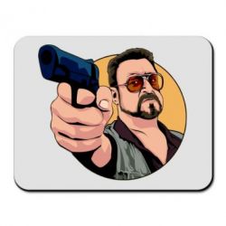 Коврик для мыши Лебовски с пушкой - PrintSalon