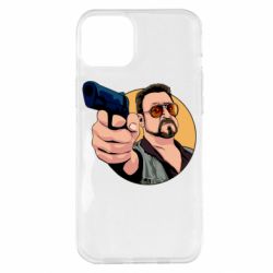 Чехол для iPhone 14 Plus Лебовски с пушкой - PrintSalon