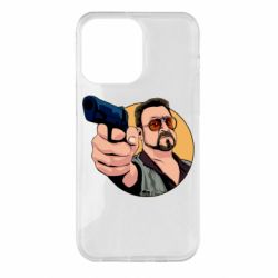 Чехол для iPhone 14 Pro Max Лебовски с пушкой - PrintSalon