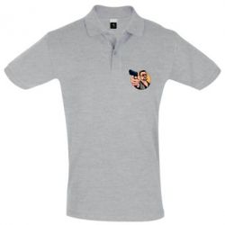 Мужское поло Лебовски с пушкой - PrintSalon