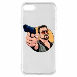 Чехол для iPhone 7 Лебовски с пушкой - PrintSalon