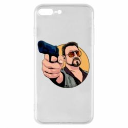 Чехол для iPhone 7 Plus Лебовски с пушкой - PrintSalon