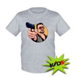 Детская футболка Лебовски с пушкой - PrintSalon