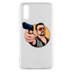Чехол для Huawei P20 Лебовски с пушкой - PrintSalon