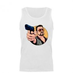 Мужская майка Лебовски с пушкой - PrintSalon