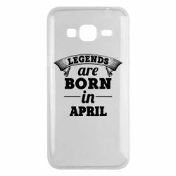 Чехол для Samsung J3 2016 Legends are born in April - PrintSalon