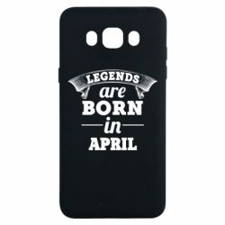 Чехол для Samsung J7 2016 Legends are born in April-PrintSalon Чехол для Samsung J7 2016 Legends are born in April