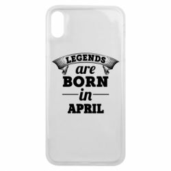 Чехол для iPhone Xs Max Legends are born in April - PrintSalon