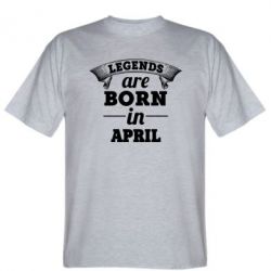 Мужская футболка Stedman Legends are born in April - PrintSalon