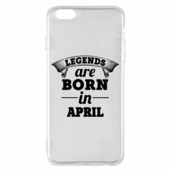 Чехол для iPhone 6 Plus/6S Plus Legends are born in April - PrintSalon