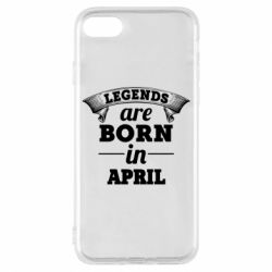 Чехол для iPhone 7 Legends are born in April - PrintSalon