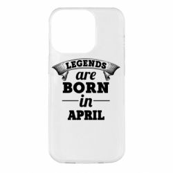 Чехол для iPhone 14 Pro Legends are born in April - PrintSalon