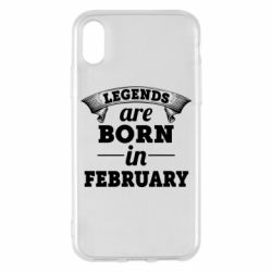 Чехол для iPhone X/Xs Legends are born in February - PrintSalon