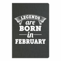 Блокнот с принто Legends are born in February - PrintSalon