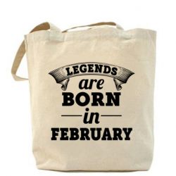 Эко-сумка Legends are born in February - PrintSalon