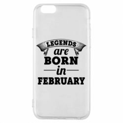 Чехол для iPhone 6/6S Legends are born in February - PrintSalon