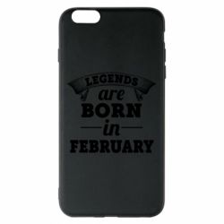 Чехол для iPhone 6 Plus/6S Plus Legends are born in February - PrintSalon