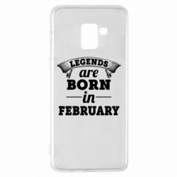 Чехол для Samsung A8+ 2018 Legends are born in February - PrintSalon