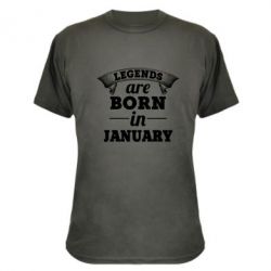 Камуфляжная футболка Legends are born in January - PrintSalon