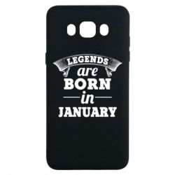 Чехол для Samsung J7 2016 Legends are born in January-PrintSalon Чехол для Samsung J7 2016 Legends are born in January