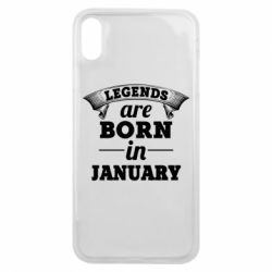 Чехол для iPhone Xs Max Legends are born in January - PrintSalon