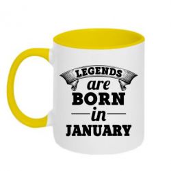 Чашка двокольорова Legends are born in January
