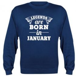 Cвитшот Legends are born in January - PrintSalon