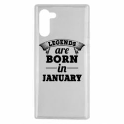Чехол для Samsung Note 10 Legends are born in January - PrintSalon