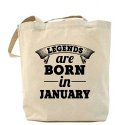 Эко-сумка Legends are born in January - PrintSalon