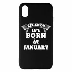 Чехол для iPhone X/Xs Legends are born in January - PrintSalon