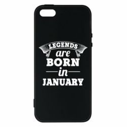 Чехол для iPhone5/5S/SE Legends are born in January - PrintSalon