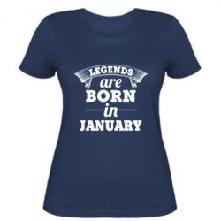 Женская футболка Legends are born in January - PrintSalon