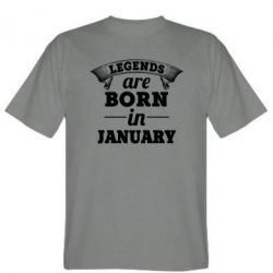 Мужская футболка Stedman Legends are born in January - PrintSalon