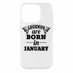 Чехол для iPhone 14 Pro Legends are born in January - PrintSalon