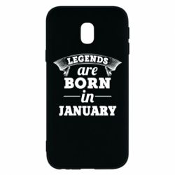 Чехол для Samsung J3 2017 Legends are born in January - PrintSalon