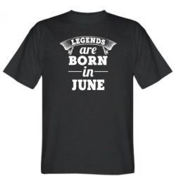 Мужская футболка Stedman Legends are born in June - PrintSalon